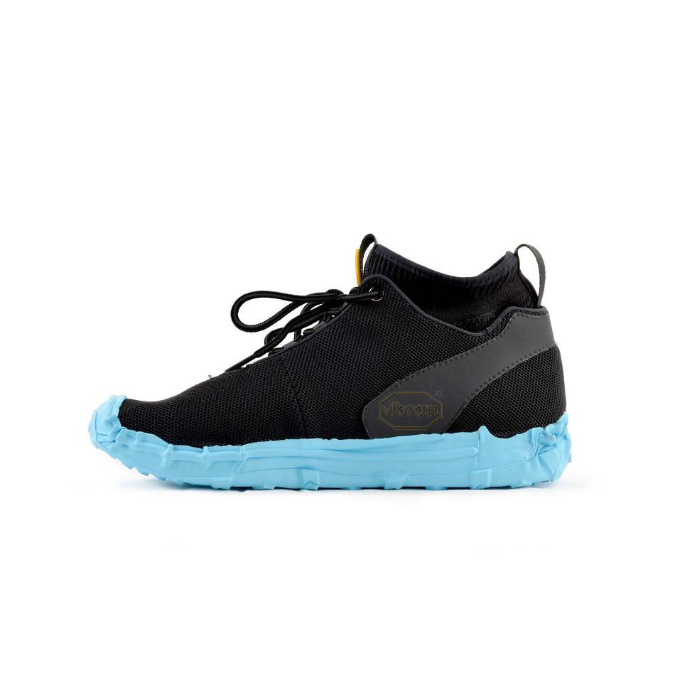 Women's Vibram WRAP TECH Blue Shoes Black / Blue | AUC44