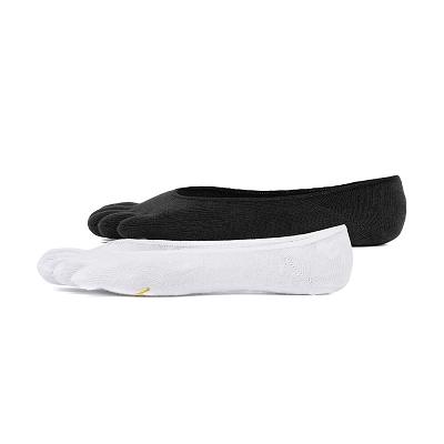 Men's Vibram 5TOE Ghost 2 Pack Socks White / Black | AUQ67