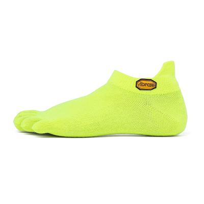 Men's Vibram 5TOE No Show Socks Yellow | AUC86