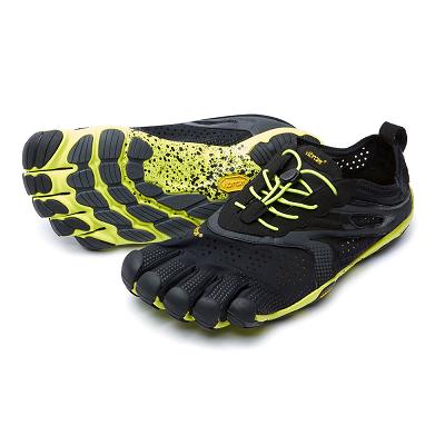 Men's Vibram V-Run Running Shoes Black / Yellow | AUG61