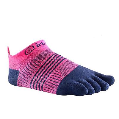 Women's Vibram Injinji W's Run Lightweight Socks Pink / Navy | AUM93