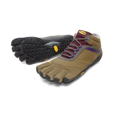 Women's Vibram Trek Ascent Insulated Hiking Shoes Khaki / Purple | AUA33